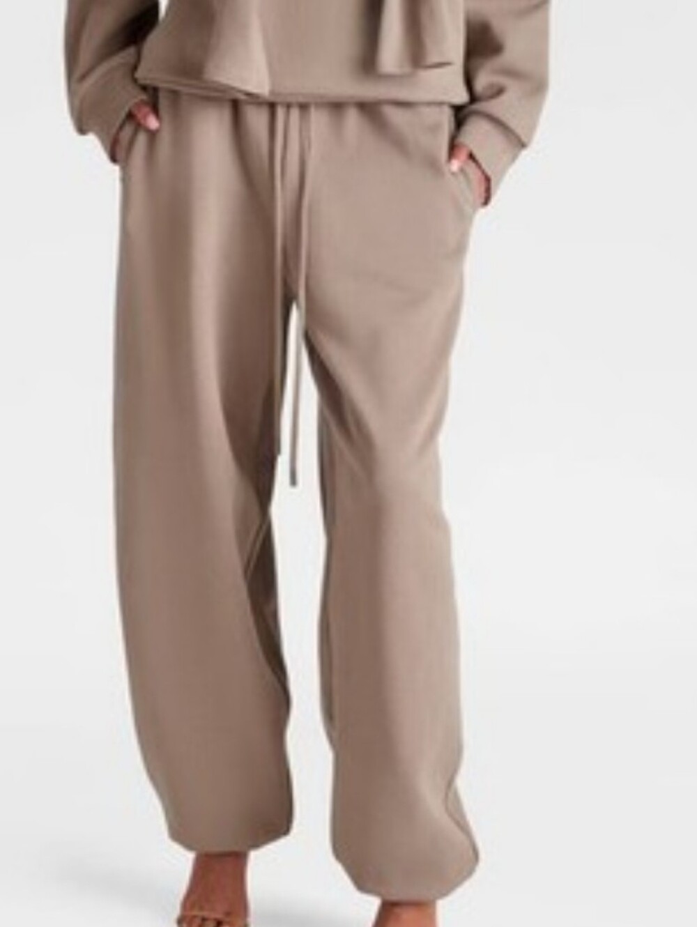 💥KBB by Kahlana High Rise Wide Leg The Dwayne Sweats Tan S